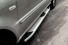 Бокові пороги Mevsim Grey (2 шт., Алюміній) Mercedes ML W163 1997-2005 рр.