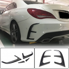Накладки на задній бампер (для AMG-Line / CLA45 AMG SD 2013-2016, Карбон) Mercedes CLA C117 2013-2019 рр.