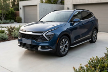 Бокові пороги Tayga Grey (2 шт., Алюміній) Kia Sportage 2021- рр.