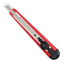 Нож с металлической направляющей под лезвие 9 мм с винтовой фиксацией