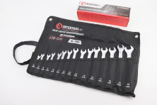 Набор ключей комбинированных 15шт (6/7/8/9/10/11/12/13/14/15/16/17/18/19/22мм) скрутка PROF, DIN3113, STORM XT-1005 KS