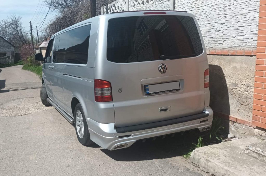 Накладка на задній бампер Sport 2 (під фарбування) для Volkswagen T5 Multivan 2003-2010 рр