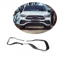 Накладки на передній бампер V2 (для AMG/AMG-Line, Карбон) Mercedes GLA H247 2020- рр.