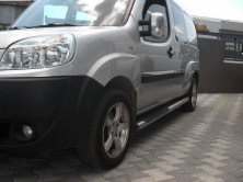 Бічні труби (2 шт., нерж.) 60 мм, з пластиковими вставками Fiat Doblo I 2001-2005 рр.