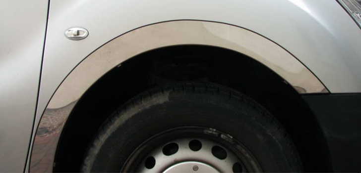 Накладки на арки (4 шт, нерж) XTR, 2 бокові двері, нержавіюча сталь для Citroen Berlingo 2008-2018 рр