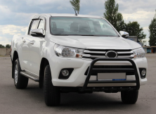 Передній захист WT010 Black (нерж) Toyota Hilux 2015- рр.