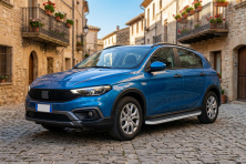 Бокові пороги Tayga Grey (2 шт., Алюміній) Fiat Tipo Cross 2021- рр.