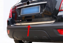 Кромка багажника (нерж.) OmsaLine - Італійська нержавейка Opel Mokka 2012-2021 рр.