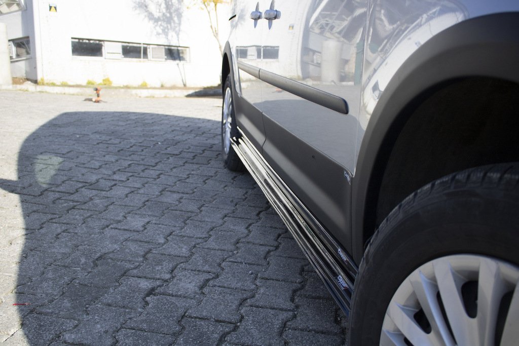 Накладки на бічні пороги EuroCap (чорні) для Volkswagen Caddy 2004-2010 рр