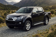 Бокові пороги Vision New Black (2 шт., Алюміній) Isuzu D-Max 2011-2019 рр.