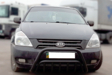 Передня дуга WT002 Black (2006-2013, нерж.) Kia Carnival 2002-2013 рр.