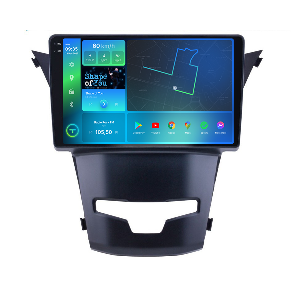 Штатна магнітола Torssen 2K SsangYong Korando 3/Action 2 13-17 FL9 4+64Gb 4G Carplay DSP
