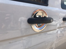 Мильнички під ручки (3 шт, нерж) Carmos - Турецька сталь, 4 шт для Volkswagen Caddy 2004-2010 рр