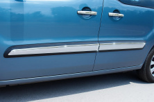 Дверні молдинги (4 шт., нерж.) Carmos - Турецька сталь Citroen Berlingo 2008-2018 рр.