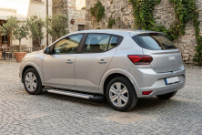 Бокові пороги Vision New Grey (2 шт., Алюміній) Dacia Sandero 2021- рр.