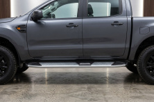 Бокові пороги Mevsim Grey (2 шт., Алюміній) Ford Ranger 2007-2011 рр.