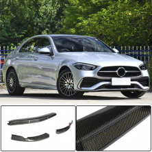 Накладка на передній бампер Lip (для AMG-Line, Карбон) Mercedes C-class W206 2022- рр.