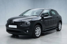 Бокові пороги Allmond Black (2 шт., Алюміній) Citroen Cactus 2014-2020 рр.