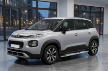 Бокові пороги Mevsim Grey (2 шт., Алюміній) Citroen C-3 Aircross 2017-2024 рр.