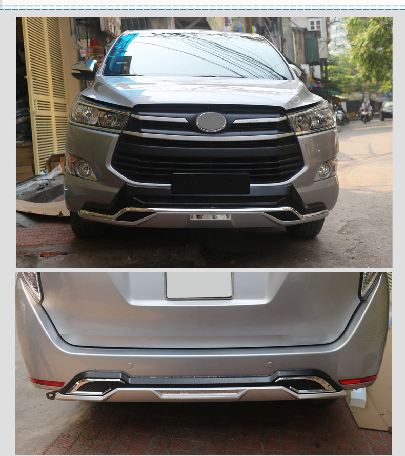 Передня і задня накладки для Toyota Innova 2015- рр
