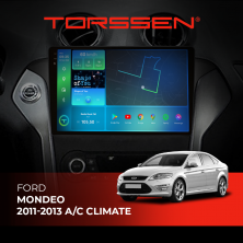 Штатна магнітола Torssen 2K DTS Ford Mondeo 11-13 A/C climate black F9432 4G Carplay DSP