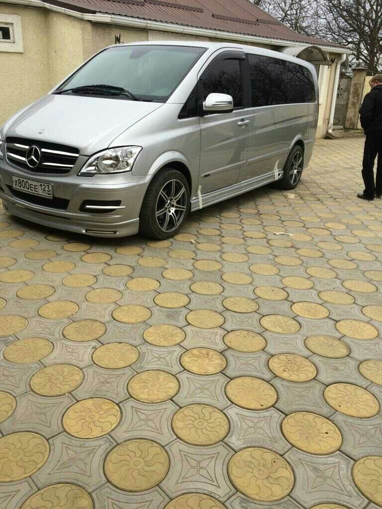 Накладка на передній бампер Brabos Style (під фарбування) для Mercedes Viano 2004-2014 рр