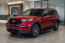 Бокові пороги Maya Red (2 шт., Алюміній) Ford Explorer 2019- рр.