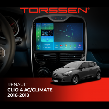 Штатна магнітола Torssen 2K Renault Clio 4 AC/Climate 16-18 FL9 4+64Gb 4G Carplay DSP