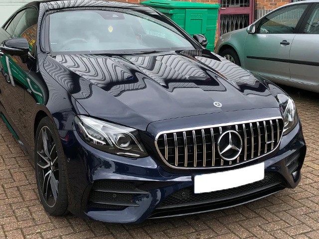 Передня решітка Panamericana GT (AMG Line, 2020-2023) З місцем під камеру для Mercedes E-сlass W213 рр
