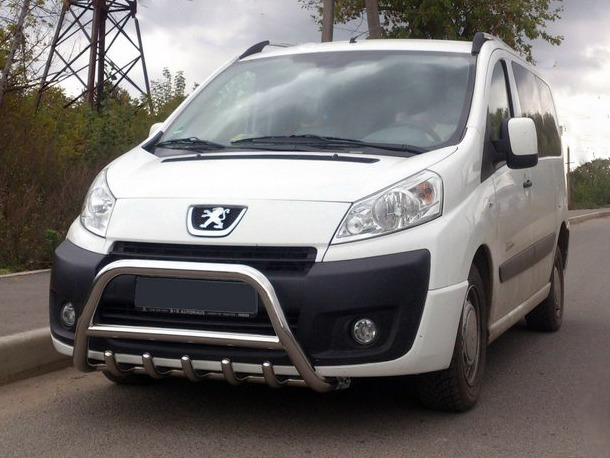 Кенгурятник WT003/4 (нерж.) без напису, 60 мм для Fiat Scudo 2007-2015 рр