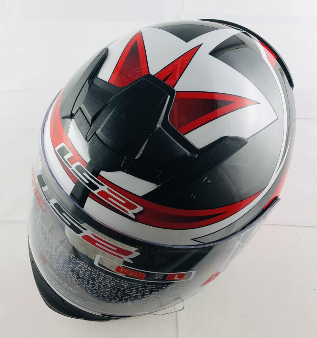 Шлем интеграл   (size:L, черно-красный)   LS-2