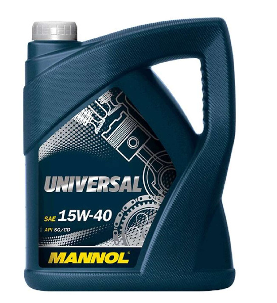 Масло автомобильное, 5л (SAE 15W-40, минеральное, Universal API SG/CD) MANNOL