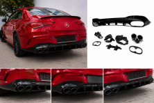 Задній дифузор з насадками (дизайн CLA45) для Mercedes CLA C118 2019- рр