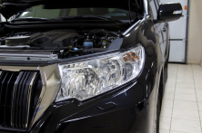 Вії на фари (2 шт, для рефлекторної) для Toyota Land Cruiser Prado 150 2009-2023 рр