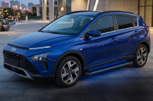 Бокові пороги Maya Blue (2 шт., Алюміній) Hyundai Bayon 2021- рр.