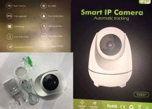 Беспроводная поворотная Wi-Fi камера (IP SMART, FHD 1080P, 360, управление с телефона, питание USB или 220V через адаптер)