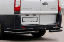 Задні кути AK-003-Double Black (2 шт., нерж.) Peugeot Expert 2007-2016 рр.