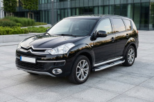 Бокові пороги Mevsim Grey (2 шт., Алюміній) Citroen C-Crosser 2007-2013 рр.