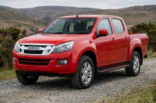 Бокові пороги Maya Red (2 шт., Алюміній) Isuzu D-Max 2011-2019 рр.