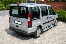 Бокові пороги Mevsim Grey (2 шт., Алюміній) Тільки на стандартну базу Fiat Doblo I 2005-2010 рр.