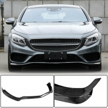 Накладка на передній бампер Lip V1 (для AMG-Line 2015-2018, Карбон) Mercedes S-class C217 Coupe 2014-2020 рр.