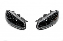 Передні фари Black (2 шт, LED) Volkswagen Golf 6 2008-2014 рр.
