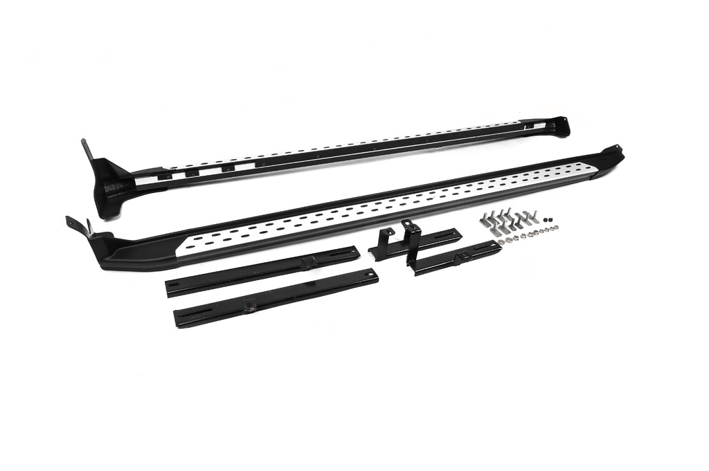 Бокові пороги OEM-BMW-V2 (2 шт, пластик) для Hyundai IX-35 2010-2015 рр