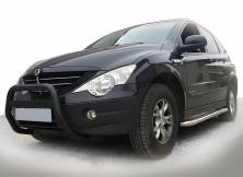 Кенгурятник WT005 Black (нерж) SsangYong Action 2005-2018 рр.