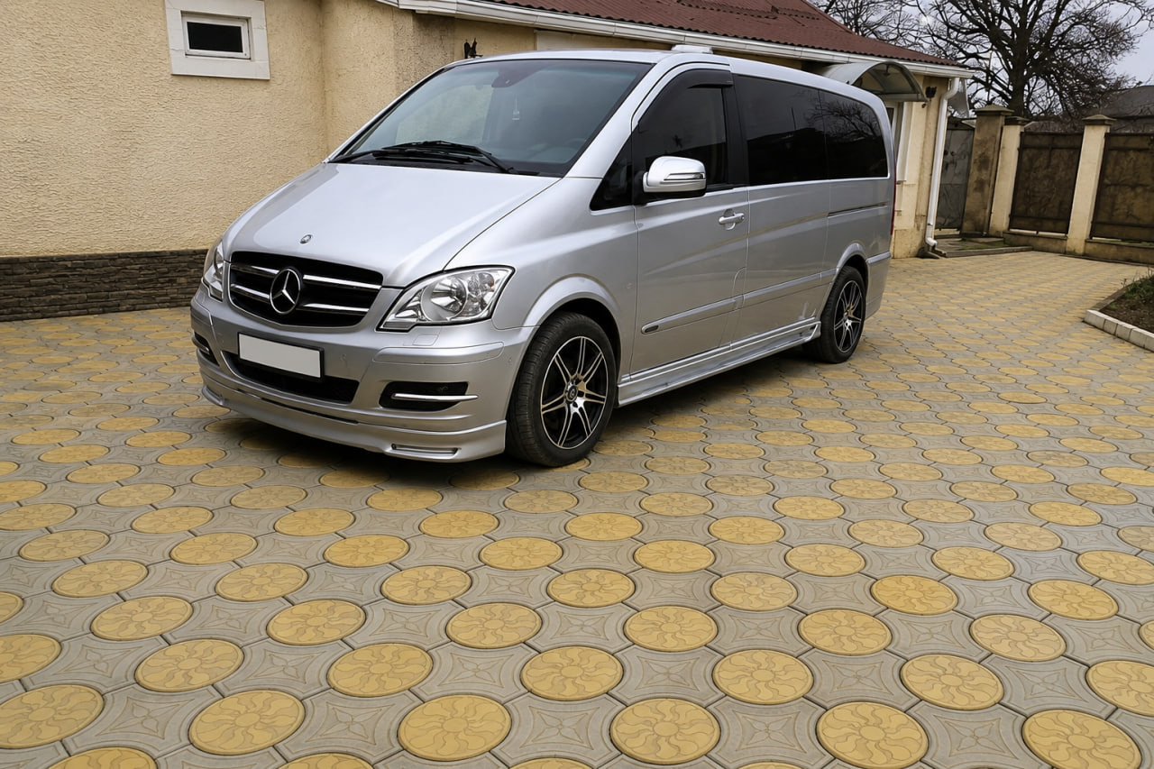 Накладка на бампер BRB V1 (під фарбування) 2004-2010 рік для Mercedes Vito W639 рр