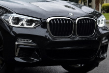 Ніздрі 1 Bar (2018-2021, чорний глянець з хром окантовкою) BMW X3 G01 2018- гг.