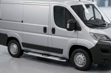 Бокові пороги Mevsim Grey (2 шт., Алюміній) Тільки на коротку базу Opel Movano 2021- рр.