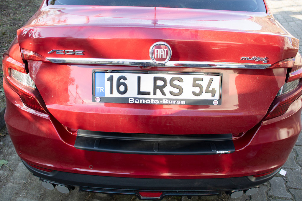 Накладка на задній бампер EuroCap (Sedan, ABS) для Fiat Tipo 2016- рр