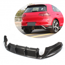 Дифузор заднього бампера V1 (для Base/GTI HB 2012-2017, Карбон) Volkswagen Golf 7/E-Golf 2012-2020 рр.