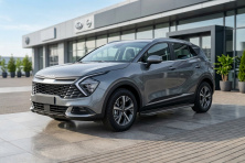 Бокові пороги Bosphore Black (2 шт., Алюміній) Kia Sportage 2021- рр.